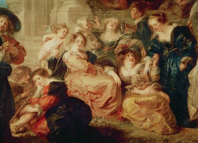 De Tuin van de Liefde (detail) door Peter Paul Rubens