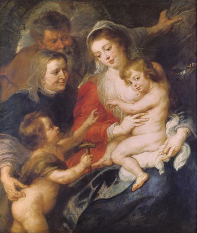 De Heilige Familie met St. Elizabeth en de jonge St. Johannes de Doper, ca. 1634 door Peter Paul Rubens