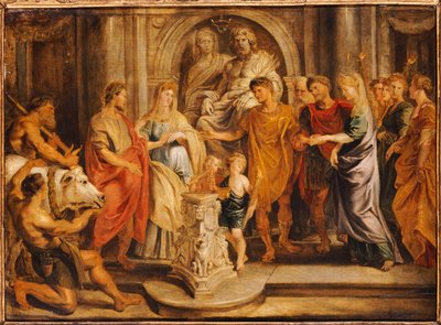 De huwelijken van Constantijn en Fausta en van Constantia en Licinius door Peter Paul Rubens