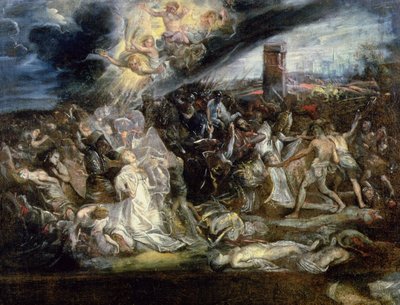 Het martelaarschap van St. Ursula en de tienduizend maagden door Peter Paul Rubens