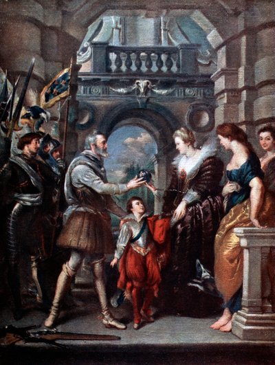 De Medici-cyclus: Henri IV vertrekt naar de oorlog in Duitsland, 20 maart 1610, 1621-1625 door Peter Paul Rubens