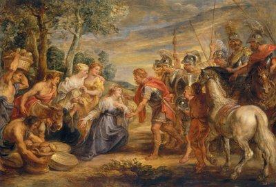 De ontmoeting van David en Abigail door Peter Paul Rubens