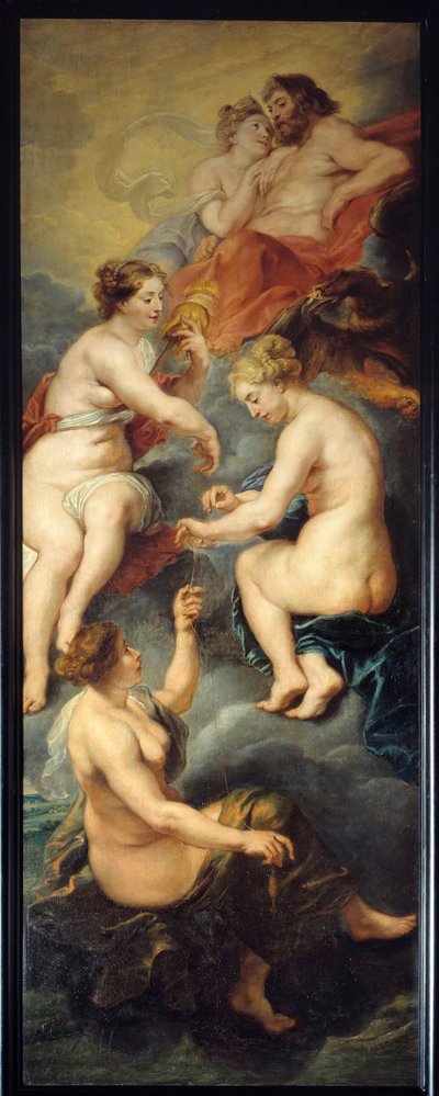 De Parcen spinnen het lot van Maria de