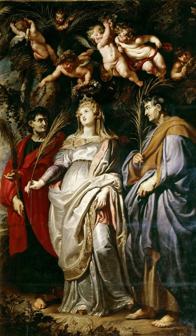 De Heiligen Domitilla, Nereus en Achilleus, 1608 door Peter Paul Rubens