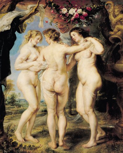 De drie Gratiën door Peter Paul Rubens