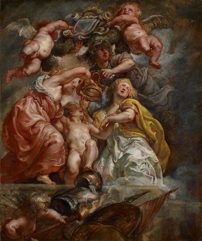 De vereniging van Engeland en Schotland (Karel I als Prins van Wales) door Peter Paul Rubens