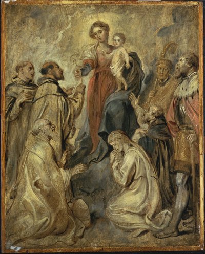 De Maagd en het Kind van de Rozenkrans door Peter Paul Rubens