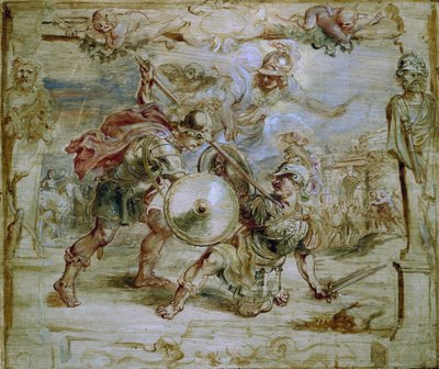 De dood van Hector, 1630-1635 door Peter Paul Rubens