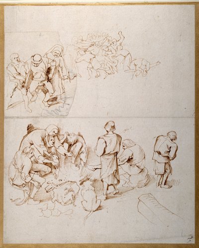 Drie Boeren Scènes door Peter Paul Rubens
