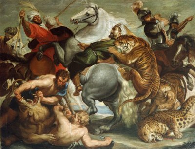 Tijger- en luipaardjacht door Peter Paul Rubens