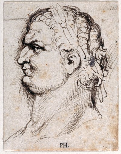 Titus, uit tien tekeningen van acht van de eerste twaalf Caesars, naar de medailles van Giovanni da Cavino door Peter Paul Rubens
