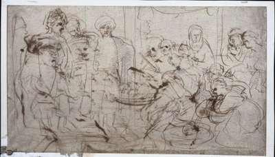 Tomyris met het Hoofd van Cyrus (verso) door Peter Paul Rubens