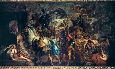 Triomfantelijke intocht van Hendrik IV in Parijs door Peter Paul Rubens