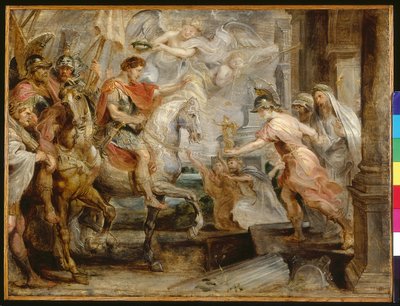 Triomfantelijke intocht van Constantijn in Rome door Peter Paul Rubens