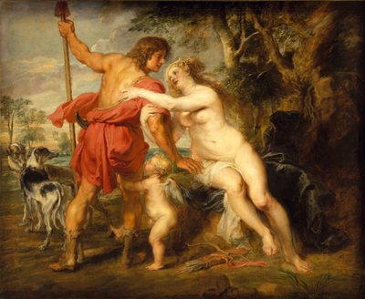 Venus en Adonis door Peter Paul Rubens