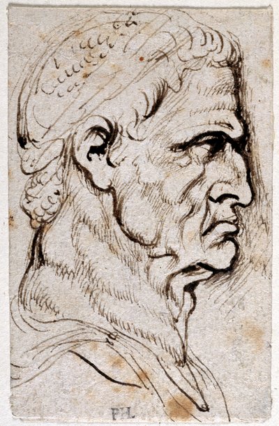 Vespasianus, uit tien tekeningen van acht van de eerste twaalf Caesars, naar de medailles van Giovanni da Cavino door Peter Paul Rubens