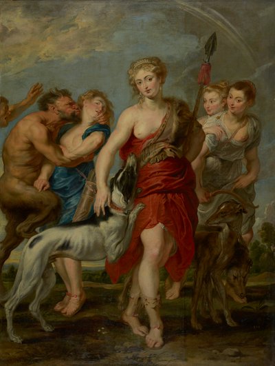Diana en Haar Nimfen op de Jacht, 1627-8 door Peter Paul studio of Rubens