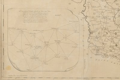 Een overzicht van het graafschap Palatine van Chester door Peter Perez Burdett