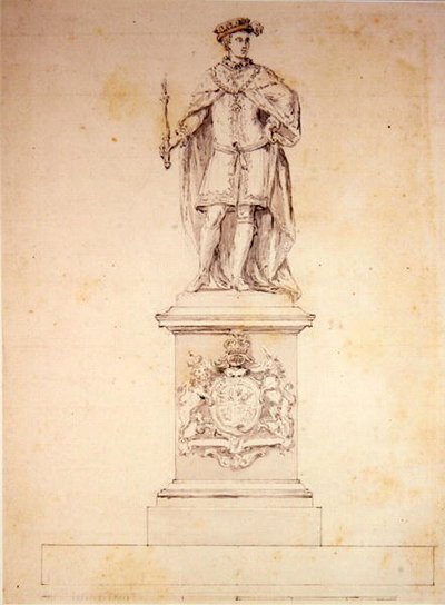 Ontwerp voor een standbeeld van Edward VI (1537-53) ca. 1737-39 door Peter Scheemakers