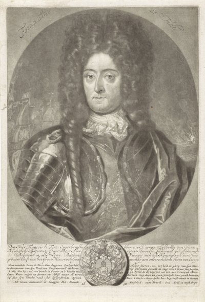 Portret van generaal admiraal François Lefort, 1698 door Peter Schenk