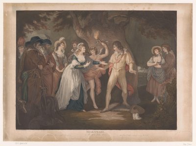 Rosalind verrast Orlando in het bos door Peter Simon