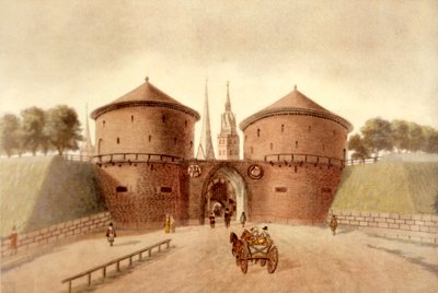 HAMBURG Duitsland - Poortgebouw door Peter Suhr