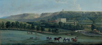 Een uitzicht op Chatsworth vanuit het zuidwesten door Peter Tillemans