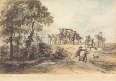 Koets en struikrover door Peter Tillemans