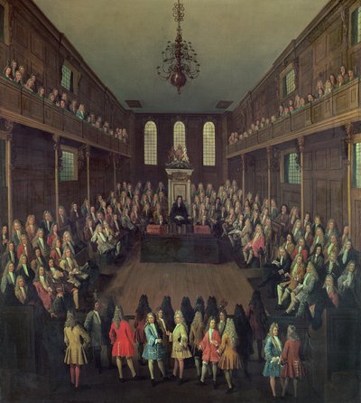 Het Lagerhuis in Zitting, 1710 door Peter Tillemans