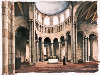Battle Abbey, 12e eeuw door Peter Urmston