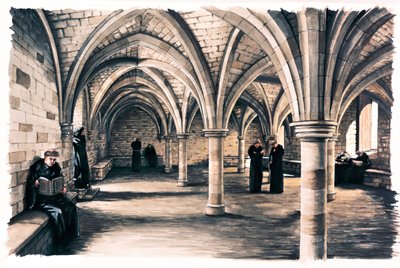 Battle Abbey, 12e eeuw, ca. 1990-2010 door Peter Urmston
