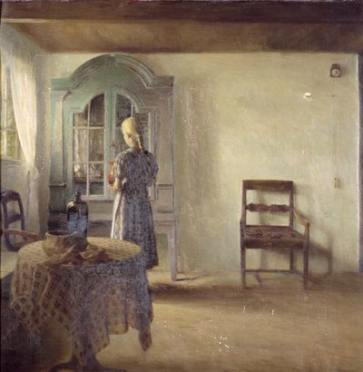 Interieur, 1896 door Peter Vilhelm Ilsted
