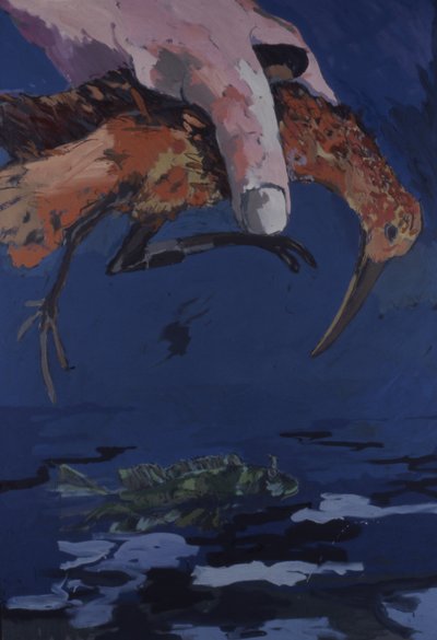 Grote hand in de lucht door Peter Wilson