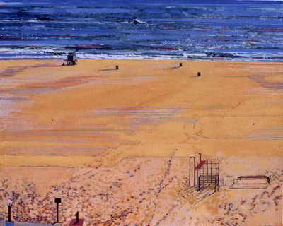 Van het strand:Santa Monica, 2003 (olieverf op doek) door Peter Wilson
