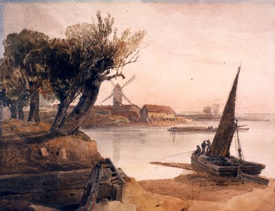 Op de Rivier Witham door Peter de Wint