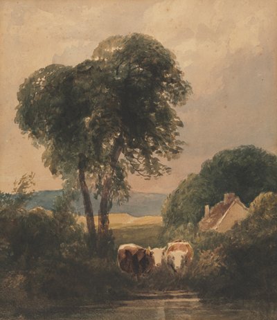 Welsh Landschap met Vee door Peter de Wint