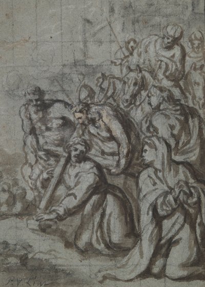 Christus draagt het kruis door Peter van Lint