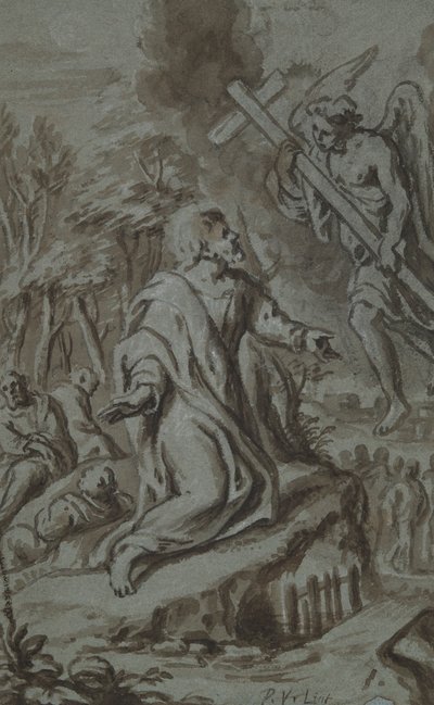 Christus in Gethsemane door Peter van Lint