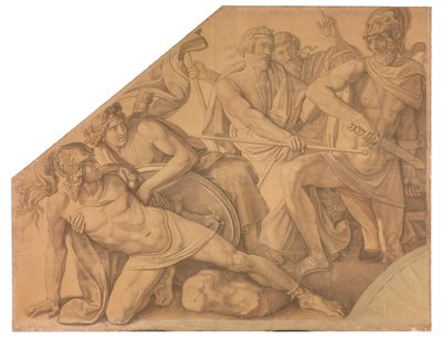 Der Zweikampf zwischen Aias und Hektor door Peter von Cornelius