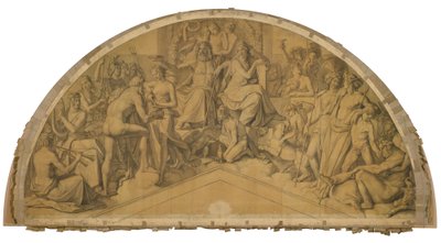 Die Aufnahme des Herakles in den Olymp door Peter von Cornelius