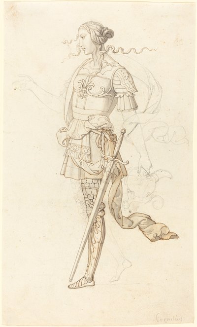 Erminia door Peter von Cornelius