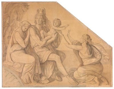 Hektors Abschied von Andromache door Peter von Cornelius