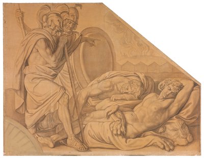 Nestor und Agamemnon wecken den Diomedes door Peter von Cornelius