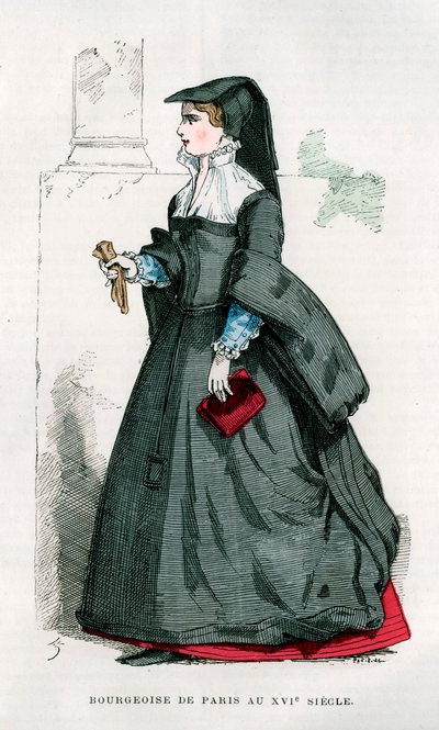 Bourgeoise van Parijs, 16e eeuw 1882-1884 door Petit
