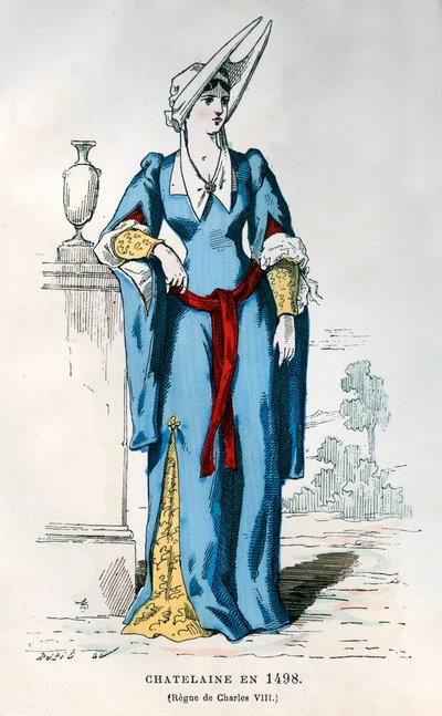 Dame van het landgoed uit de tijd van Karel VIII van Frankrijk door Petit