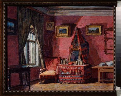 Slaapkamer in het huis van Peter Iljitsj Tsjaikovski door Petr Ivanovic Petrovichev