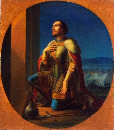 Alexander Nevsky, Grootvorst van Novgorod en Vladimir, 1855 door Petr Mikhailovich Shamshin
