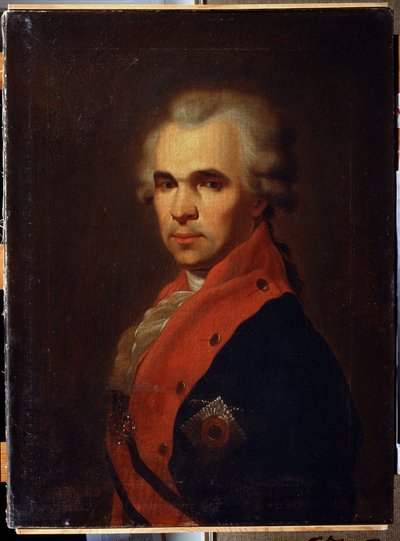 Portret van de staatssecretaris Vasily Popov door Petr Semenovich Drozhdin