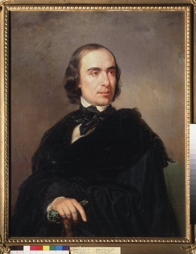 Portret van de historicus Timofei Granovski door Petr Zakharovich Zakharov Chechenets