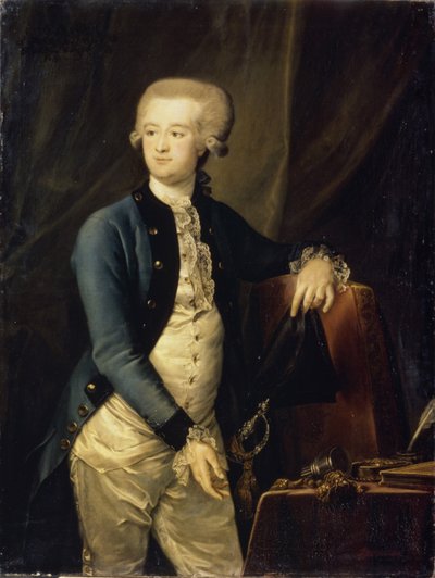 Portret van Baron Pyotr Fyodorovich Maltitz 1753-1826, 1785 door Petro Semyonovich Drozhdin